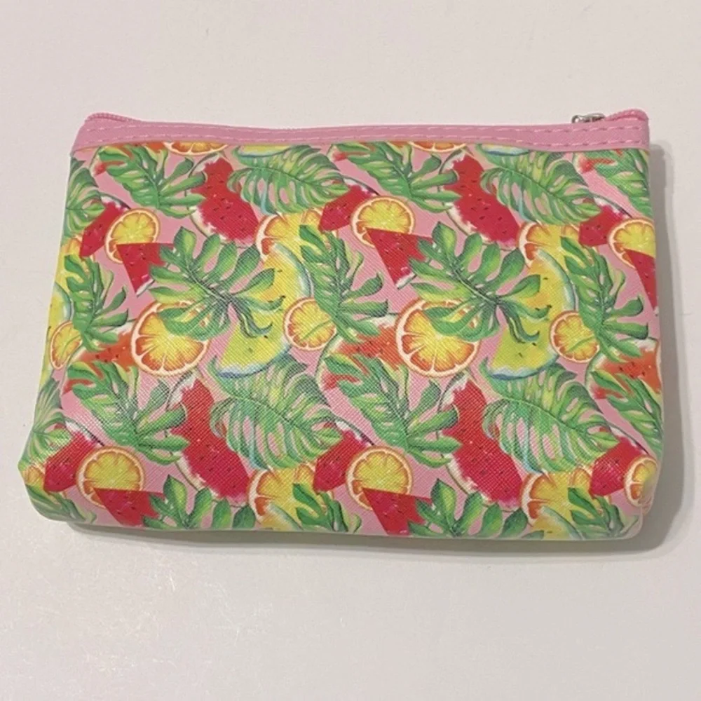 Beloved Set of Three Cosmetics Bags: One Clear and Two Watermelon Fruit Print
